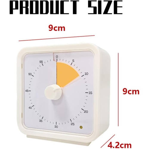 Minuterie magnétique et visuelle avec minuterie silencieuse réveille-matin apprentissage gestionnaire de temps - vert pâle