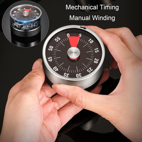 Visual timer kitchen machine timer learning children's kitchen reminder magnetic cooking stopwatch alarm clock - black