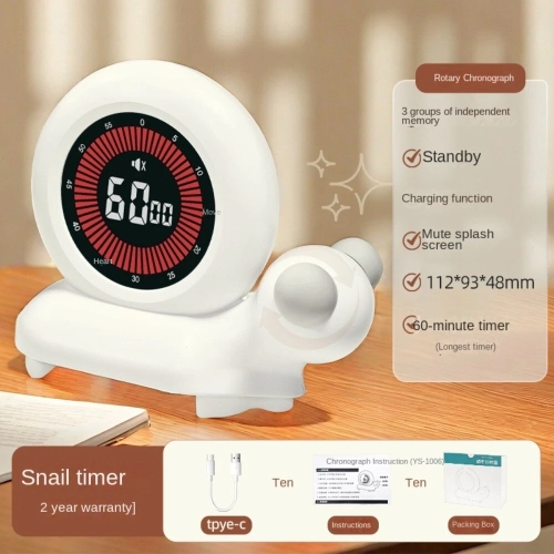 Easy-to-use digital rechargeable visual timer with clear interface for exercise and training for kids and adults