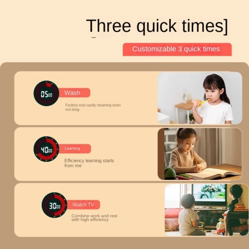 Easy-to-use digital rechargeable visual timer with clear interface for exercise and training for kids and adults