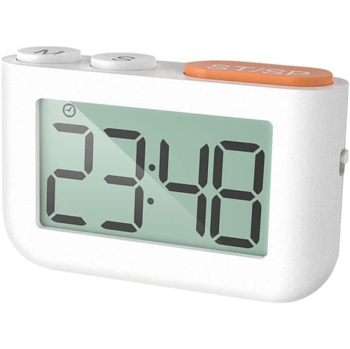 GREEN SCENIC  Timer Baking Time Digital Timer Digital Student Timer With Magnetic Stand Alarm Clock Student Plastic Magnetic - A In White