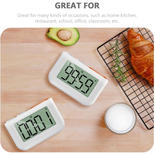 Timer baking time digital timer digital student timer with magnetic stand alarm clock student white plastic magnetic - A