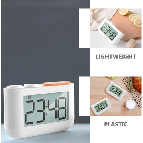 Timer baking time digital timer digital student timer with magnetic stand alarm clock student white plastic magnetic - A