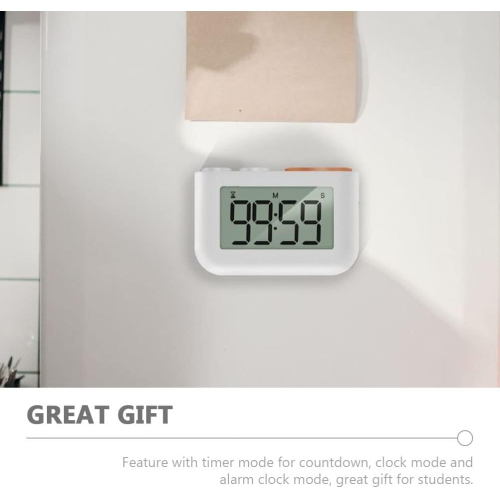Timer baking time digital timer digital student timer with magnetic stand alarm clock student white plastic magnetic - A