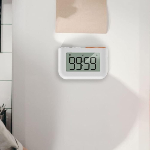 Timer baking time digital timer digital student timer with magnetic stand alarm clock student white plastic magnetic - A
