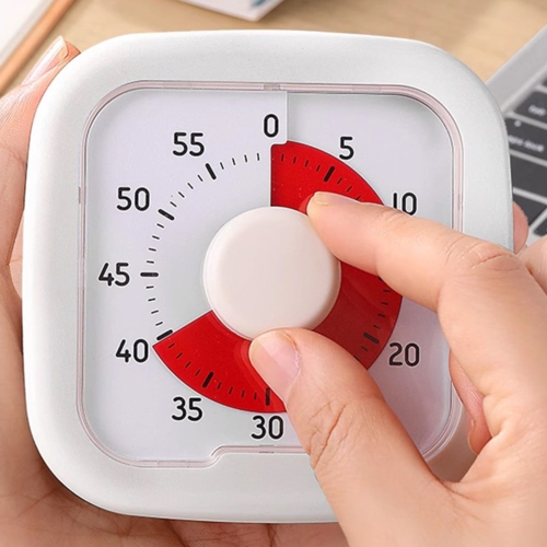 Timer self-discipline artifact learning visual timer time manager alarm clock - white