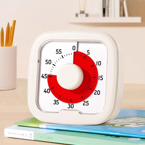 Timer self-discipline artifact learning visual timer time manager alarm clock - white