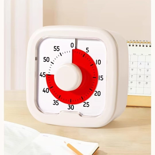 Timer self-discipline artifact learning visual timer time manager alarm clock - white