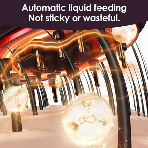 Peigne de massage vibrant pour cuir chevelu, peigne de soins pour les cheveux lisses rouge et bleu, peigne d'introduction pour l'huile capillaire