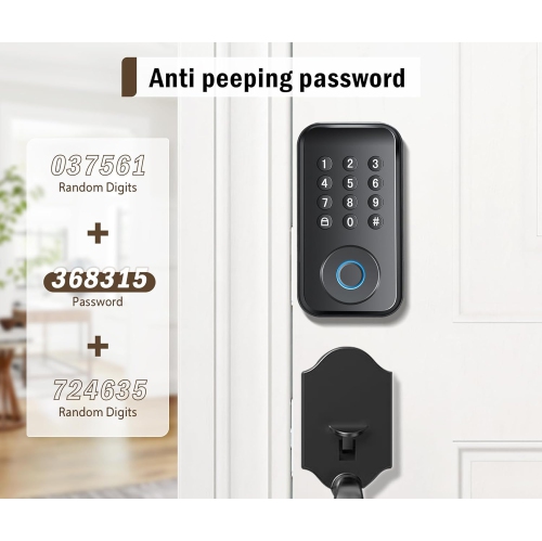 Authentication Password Magnetic Card Fingerprint Smart Lock Mobile Unlock Smart Keyless Entry Door Lock Smart Lock Wi-Fi Bolt with Touch Screen