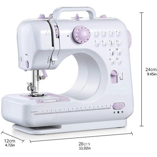 Machine à coudre électrique Machine à coudre domestique portable pour débutants Machine à masser à bras libre adaptée à la machine à coudre portative