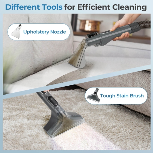 Costway Carpet Cleaner Machine with Water Spray 15Kpa Powerful Suction Dual Water Tank