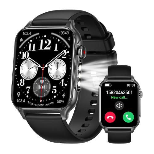MEHIAZ  Smart Watches for Women Men (Answer/make Call) \w Led Flashlight, 1.96" HD Touch Screen Fitness Tracker \w Health Monitor, Waterproof The best ingredients
