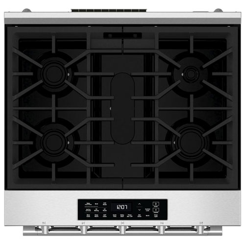 Cuisinière au gaz encastrable 30 po avec 5 brûleurs, friture air four, ventilateur à convection et four de 5 pi³ Maytag - Inox