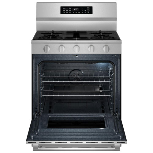 Maytag 30" 5.0 Cu. Ft. Fan Convection 5-Burner Freestanding Gas Air Fry Range - Stainless Steel
