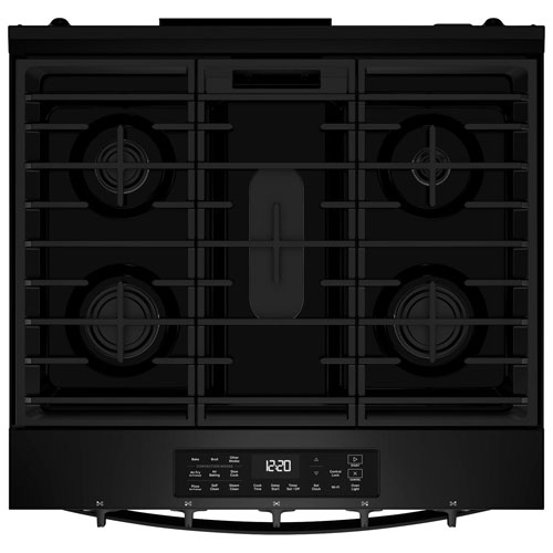 Cuisinière à gaz encastrable à 5 brûleurs avec convection à ventilateur 5 pi³ 30 po de Whirlpool - Noir