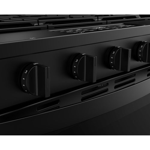Cuisinière à gaz encastrable à 5 brûleurs avec convection à ventilateur 5 pi³ 30 po de Whirlpool - Noir