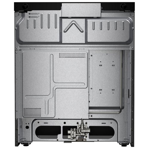 Whirlpool 30" 5.0 Cu. Ft. Fan Convection 5-Burner Slide-In Gas Range - Black-on-Stainless