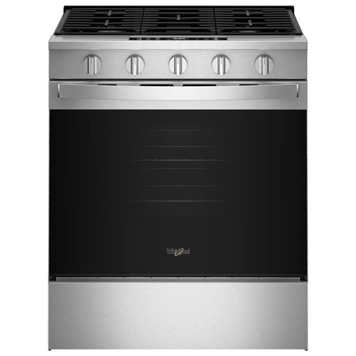Whirlpool 30" 5.0 Cu. Ft. Fan Convection 5-Burner Slide-In Gas Range - Stainless Steel