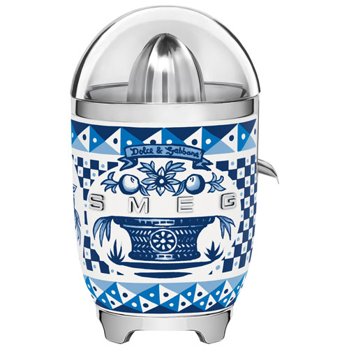 Presse-agrumes de style années 50 de Smeg - Collection Dolce & Gabanna - Bleu Méditerranée