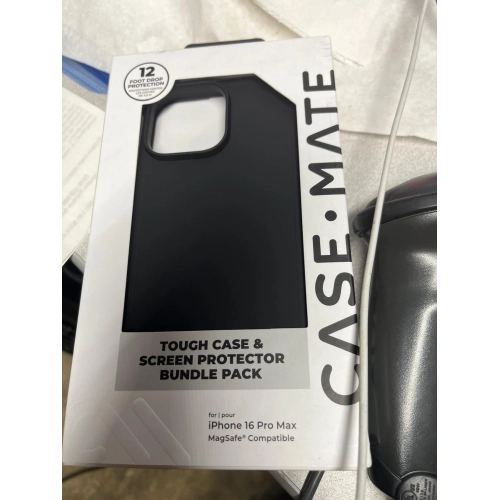Case-Mate tough case + screen protector bundle pack for iphone 16 pro max