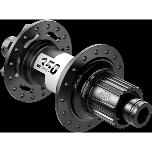 DT SWISS : 350 DEG REAR HUB : BLACK : 28H CLASSIC 6 BOLT