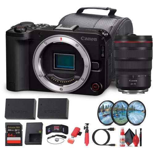 CANON  Eos R50 V Mirrorless Camera | 24.2Mp, 4K60P, Flip Screen, Dual Pixel Af - Bundle
