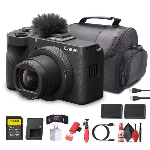 Canon PowerShot V1 4K Camera | 1-Inch Sensor, Flip Screen, Face Tracking - Bundle