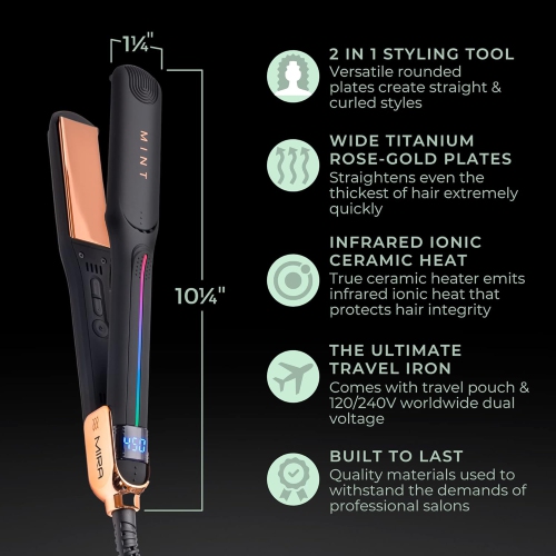 MINT MIRA TITANIUM 1.25" FLAT IRON