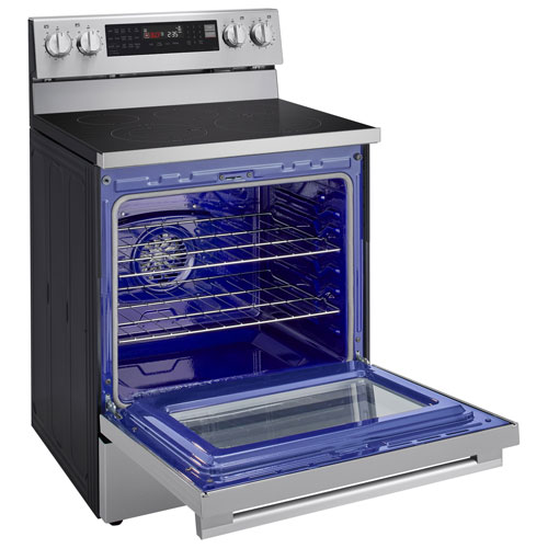 LG 30" 6.3 Cu. Ft. True Convection 5-Element Freestanding Electric Air Fry Range - Stainless Steel