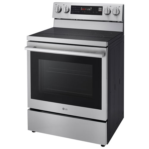 LG 30" 6.3 Cu. Ft. True Convection 5-Element Freestanding Electric Air Fry Range - Stainless Steel