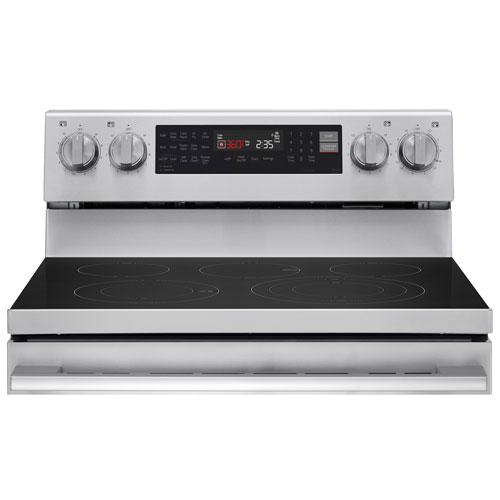 LG 30" 6.3 Cu. Ft. True Convection 5-Element Freestanding Electric Air Fry Range - Stainless Steel