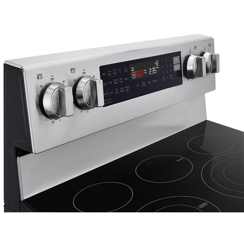 LG 30" 6.3 Cu. Ft. True Convection 5-Element Freestanding Electric Air Fry Range (LREN6325XE) - Stainless Steel
