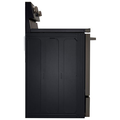 LG 30" 6.3 Cu. Ft. True Convection 5-Element Freestanding Electric Air Fry Range (LREN6325ZE) - Black Stainless