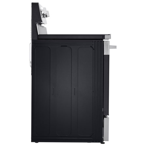 Cuisinière électrique autonome à 5 éléments avec convection véritable et friture à air 6,3 pi³ 30 po de LG - Inox