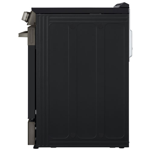 LG 30" 6.3 Cu. Ft. Fan Convection 5-Element Slide-In Electric Air Fry Range (LSEL6333ZE) - Black Stainless Steel