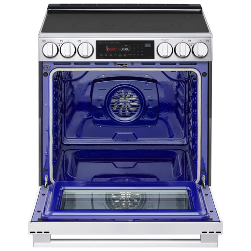 Cuisinière électrique encastrable à 5 éléments avec convection véritable et friture à l'air 6,3 pi³ 30 po de LG (LSEL6335XE) - Inox