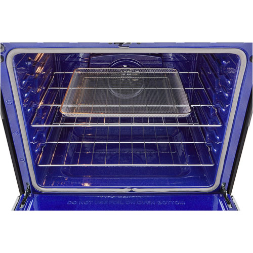 Cuisinière électrique encastrable à 5 éléments avec convection véritable et friture à l'air 6,3 pi³ 30 po de LG - Inox