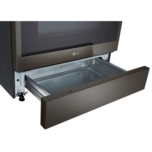 LG 30" 6.3 Cu. Ft. True Convection 5-Element Slide-In Electric Air Fry Range (LSEL6335ZE) - Black Stainless Steel
