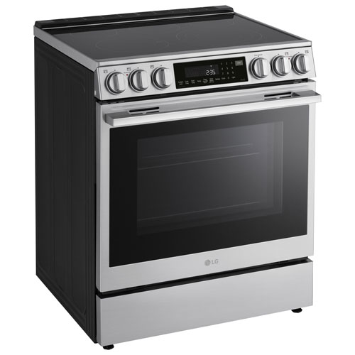 LG 30" 6.3 Cu. Ft. True Convection 5-Element Slide-In Electric Air Fry Range (LSEL6337XE) - Stainless Steel