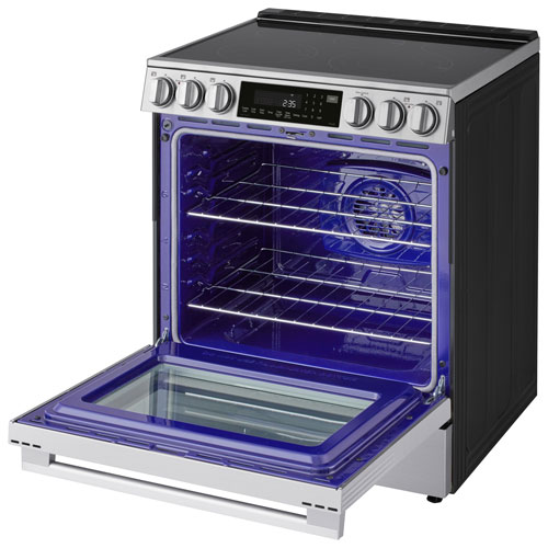LG 30" 6.3 Cu. Ft. True Convection 5-Element Slide-In Electric Air Fry Range (LSEL6337XE) - Stainless Steel