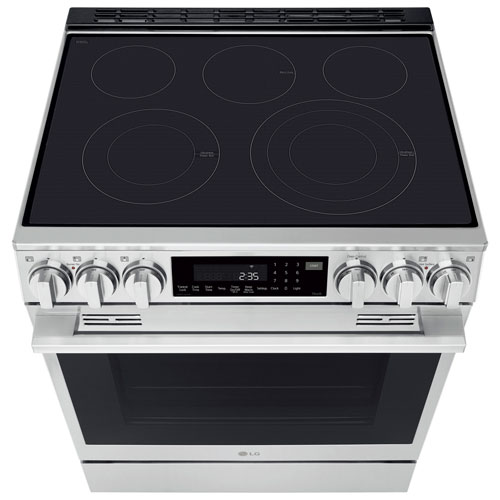 LG 30" 6.3 Cu. Ft. True Convection 5-Element Slide-In Electric Air Fry Range (LSEL6337XE) - Stainless Steel