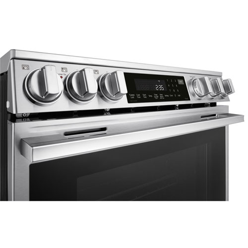 LG 30" 6.3 Cu. Ft. True Convection 5-Element Slide-In Electric Air Fry Range (LSEL6337XE) - Stainless Steel