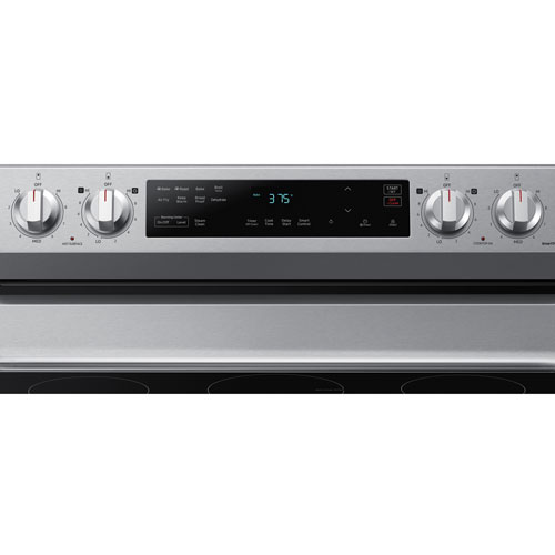 Samsung 30" 6.3 Cu. Ft. Fan Convection 5-Element Freestanding Electric Air Fry Range (NE63A6515SS/AC) - Stainless