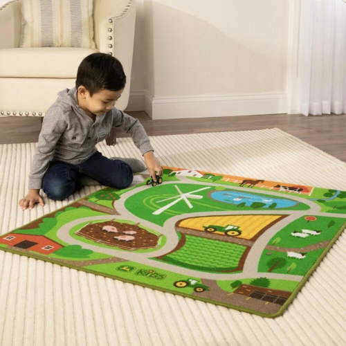 Tapis de jeu avec véhicule de John Deere, choix varié, ferme et construction