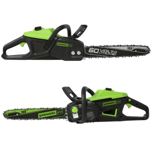 Greenworks 60V 18" Brushless Chainsaw, 4.0Ah Battery and Charger Included