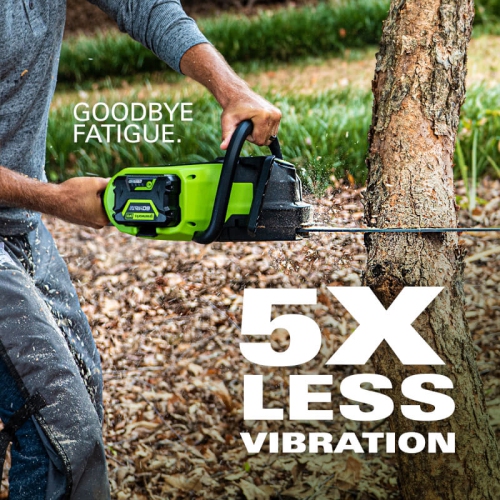 Greenworks 60V 18" Brushless Chainsaw, 4.0Ah Battery and Charger Included