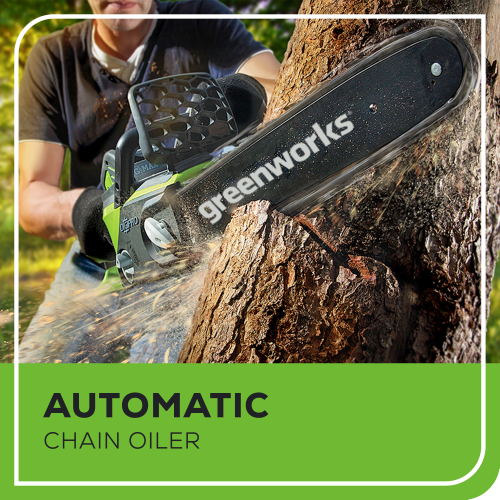 Greenworks 40V 14" Brushless Chainsaw, Battery and Charger Not Included