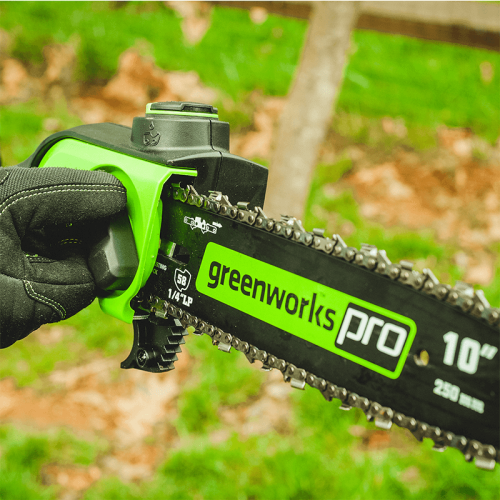 Greenworks 60V 10" Brushless Polesaw, Battery and Charger Not Included