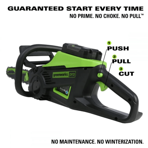Greenworks 60V 4.0Ah 18-inch GEN II Chainsaw, 4.0Ah Battery and Charger Included